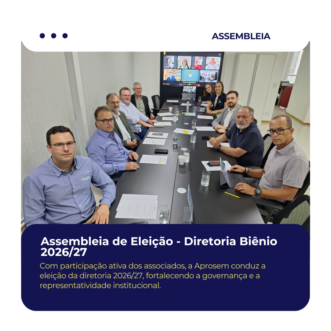 Aprosem elege diretoria ao biênio 2026/27