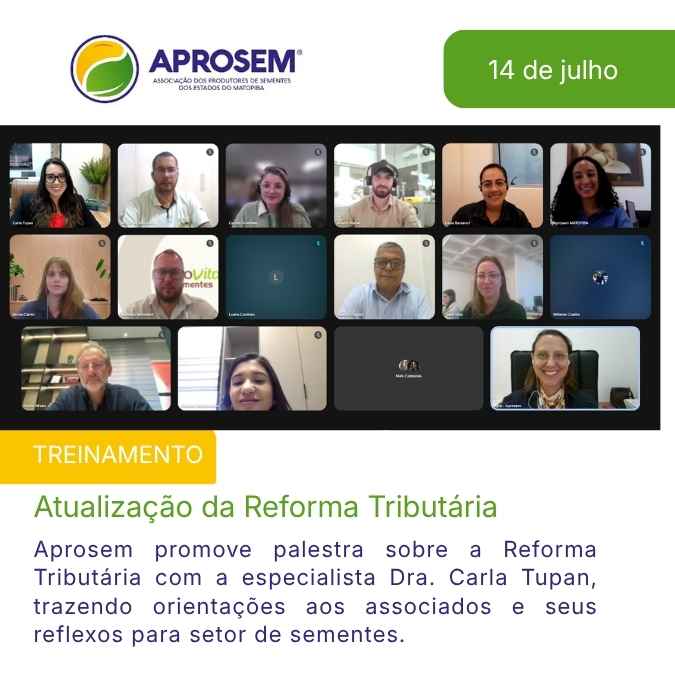 APROSEM PROMOVE CAPACITAÇÃO SOBRE OS IMPACTOS DA REFORMA TRIBUTÁRIA NO AGRONEGÓCIO
